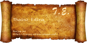 Thaisz Edina névjegykártya
