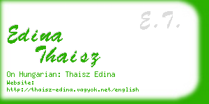 edina thaisz business card